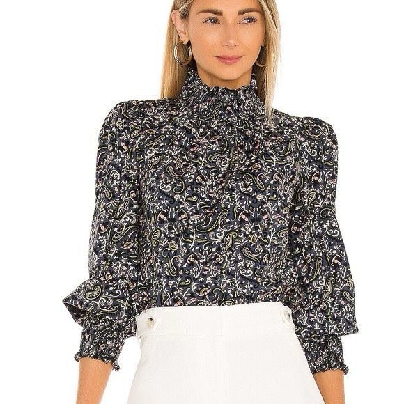 Veronica Beard Gaia Paisley Top Size 4 - Picture 1 of 8